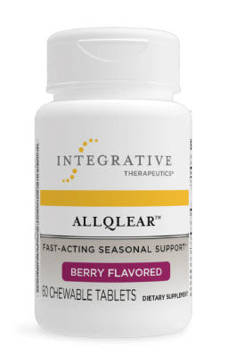 Integrative Therapeutics AllQlear supplement bottle on a white background