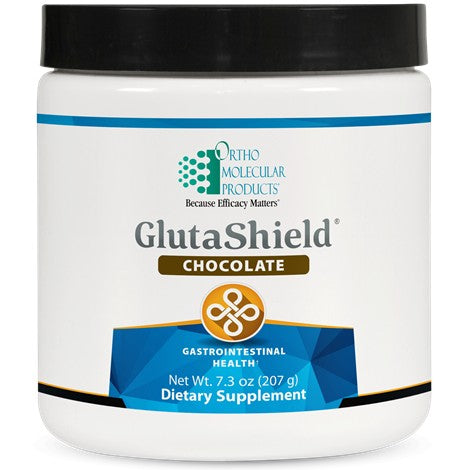 Ortho Molecular Products GlutaShield Chocolate dietary supplement jar